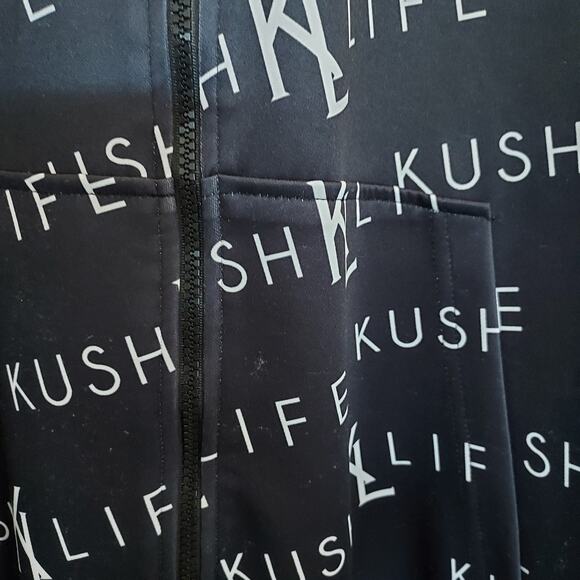 Kush Life Black Zip Hoodie Size L - Picture 4 of 11